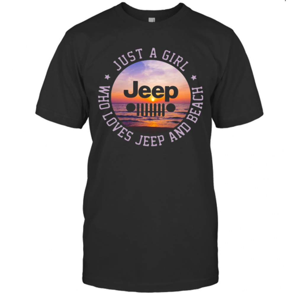 Just A Girl Jeep Who Loves Jeep And Beach T-Shirt